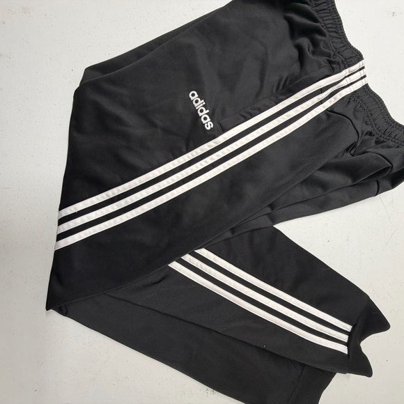 adidas Other - adidas Black Jogger Pants with White Three-Stripes size M